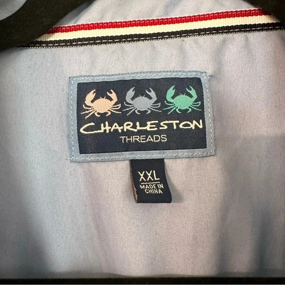 Charleston Threads Men's Short Sleeve Blue Golf Design Button Down Size XXL GUC - Picture 3 of 9